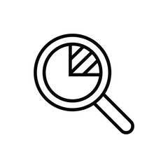 Data search analytics vector icon