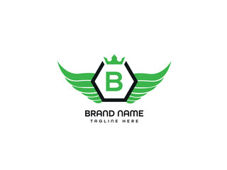 b modern letter logo design