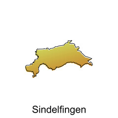 vector map of Sindelfingen modern outline, High detailed vector illustration vector Design Template, suitable for your company