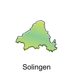vector map of Solingen modern outline, High detailed vector illustration vector Design Template, suitable for your company