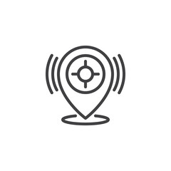 GPS signal line icon