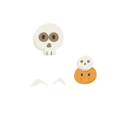 Happy Halloween little ghost and pumpkin, Halloween cartoon, Cute ghost and pumpkin, Halloween collection.