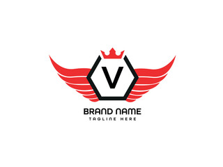 v modern letter logo design