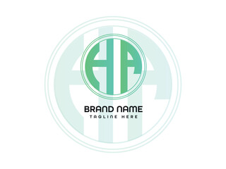 ha modern letter logo design