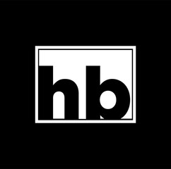 HB brand name vector icon. HB typography monogram.