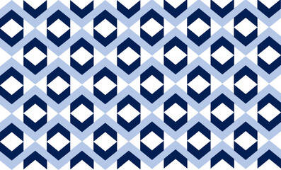 pattern with triple tong blue and white stripes diamond pattern seamless repeat style design for fabric printing or abstract wallpaper

