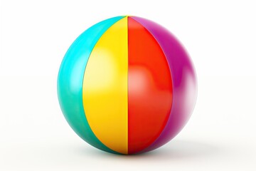 Beach ball isolated on white background