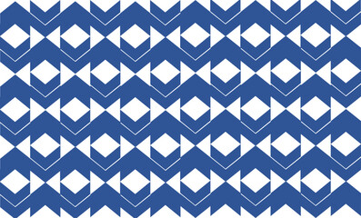 pattern with triple tong blue and white stripes diamond pattern seamless repeat style design for fabric printing or abstract wallpaper
