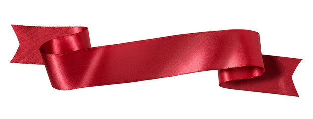 装飾的な赤いリボンのバナー
