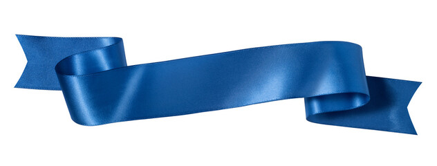 装飾的な青いリボンのバナー