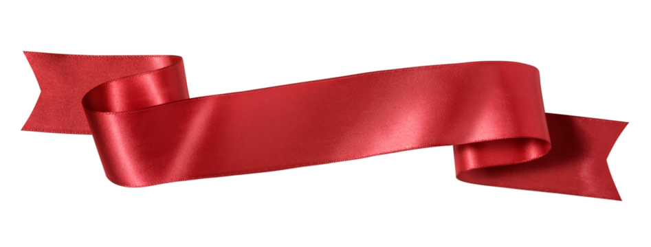 装飾的な赤いリボンのバナー