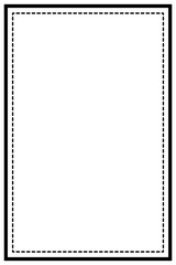 Simple black border frame. Vector design.