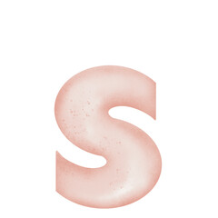 A-Z alphabets pink watercolor