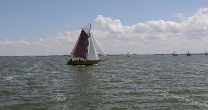 Zeesbootregatta, Wustrow, Saaler Bodden, Fischland, Darss, Mecklenburg-Vorpommern, Germany, Europe
