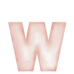 A-Z alphabets pink watercolor