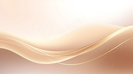 Luxury light brown pastel abstract background with golden lines sparkle. 