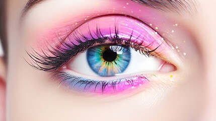 close up of eye with makeup