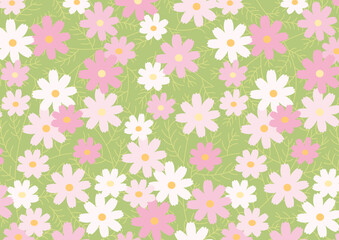 カラフルなコスモスの背景素材