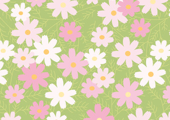 カラフルなコスモスの背景素材