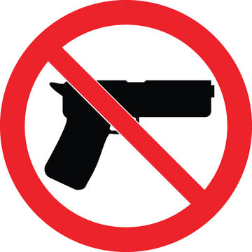 no guns sign, no firearms symbol