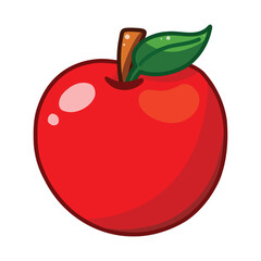 apple isolated illustration on white background. vector