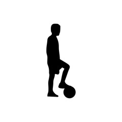 Soccer Player Isolated Vector Silhouette