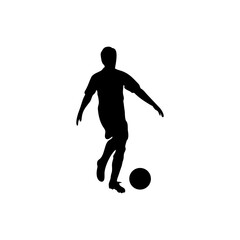 Soccer Player Isolated Vector Silhouette
