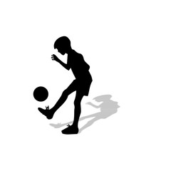 Soccer Player Isolated Vector Silhouette
