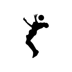 Soccer Player Isolated Vector Silhouette
