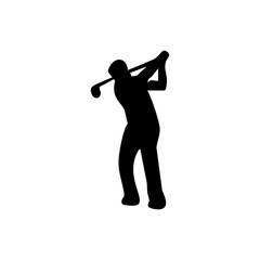 Fototapeta na wymiar Golf Player Isolated Vector Silhouette