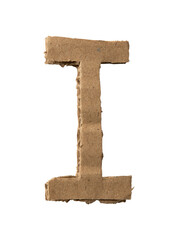 I alphabet cut out of cardboard paper © wachiwit