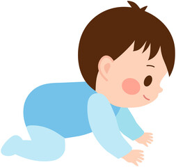 Baby toddler crawling