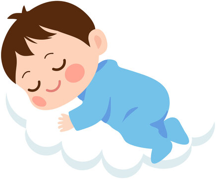 Baby sleep in cloud