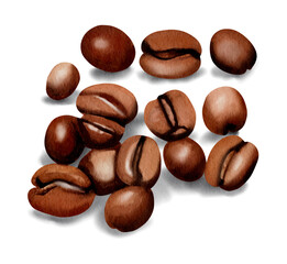 Coffee Set Watercolor Illustration