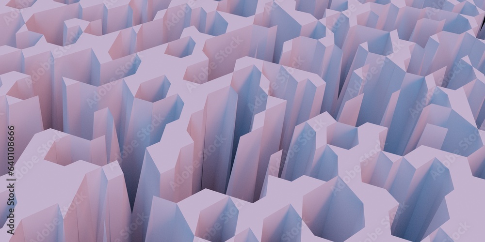 Poster Abstract 3D Render. Modern background design with geometric shapes.