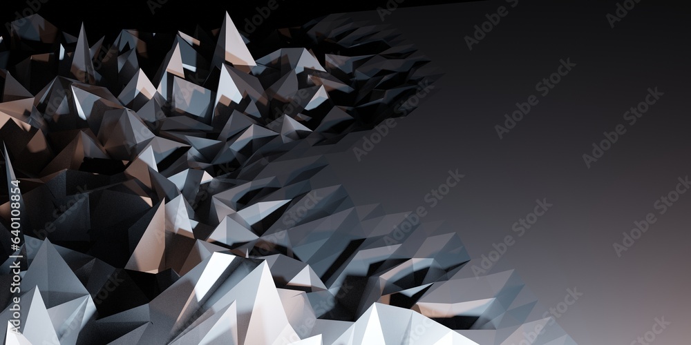 Poster abstract 3d render. modern background design with geometric shapes.