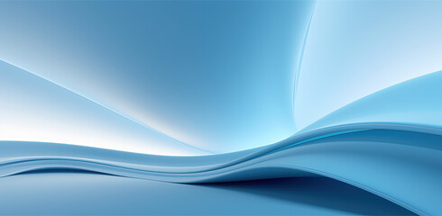 Fototapeta premium Smooth Blue Abstract Waves - Elegant abstract design with smooth, flowing blue waves, perfect for modern digital backgrounds and serene projects.