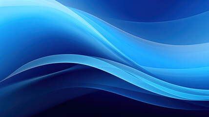 Fototapeta premium Flowing Blue Waves - An abstract design with smooth flowing blue waves, perfect for modern digital art and serene backgrounds.