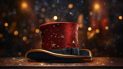 A magician's hat with background - obrazy, fototapety, plakaty