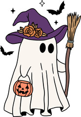 cute ghost witch © MayanoArt