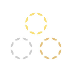 シンプルでおしゃれな丸い飾り枠の背景素材 - 和モダンなあしらい
