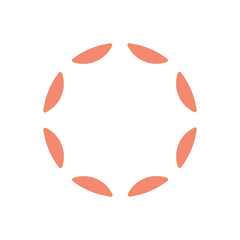 シンプルでおしゃれな丸い飾り枠の背景素材 - 和モダンなあしらい
