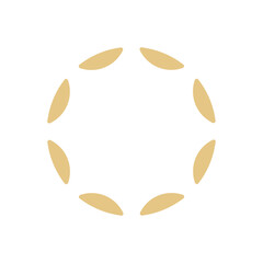 シンプルでおしゃれな丸い飾り枠の背景素材 - 和モダンなあしらい
