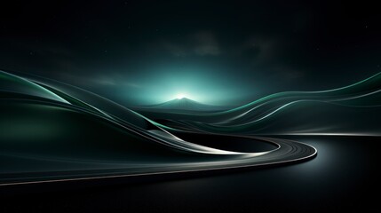 beautiful abstract background with wave and sparkling sky digital illustration