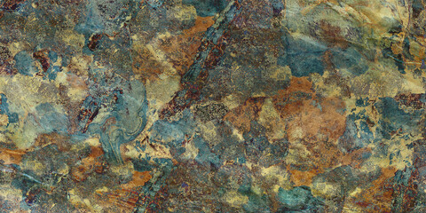 Obraz na płótnie Canvas Multi Coloured Marble Texture Pattern, Dark Background with Multi coloured Structure, Rusty metallic Surface with Creative colour, Italian high gloss ceramic tile, Artistic Graphic Design