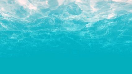 Underwater shot of the ocean bottom at sunny day