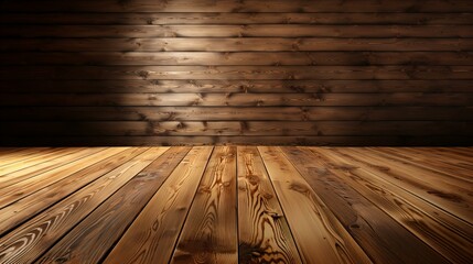 木の板の美しい部屋