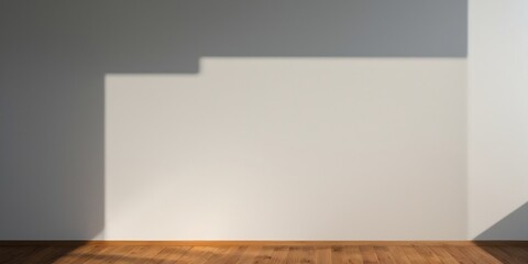 White empty wall with beautiful light and shadow, empty space, copy space, background for product presentation.