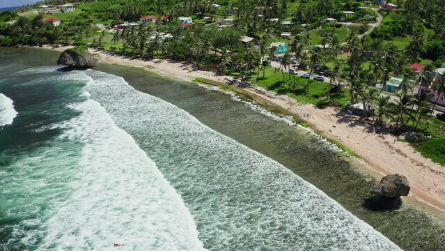 Soup bowl beach - Legendary surf spot in east Barbados. Saint Joseph