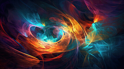 Abstract swirls of cosmic energy